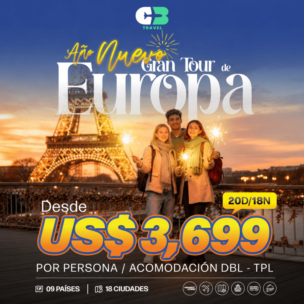 GRAN TOUR DE EUROPA AÑO NUEVO
