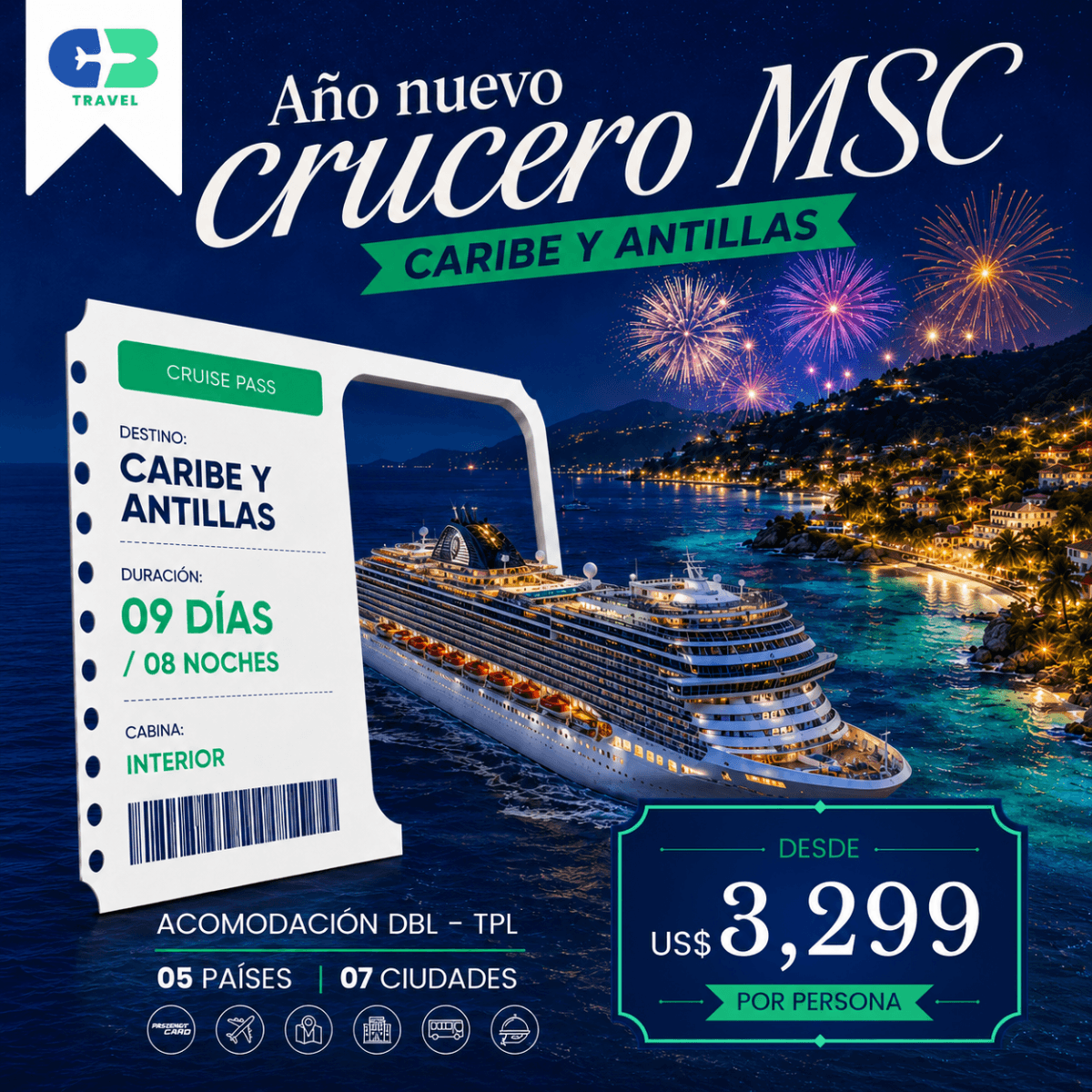 Año Nuevo crucero MSC